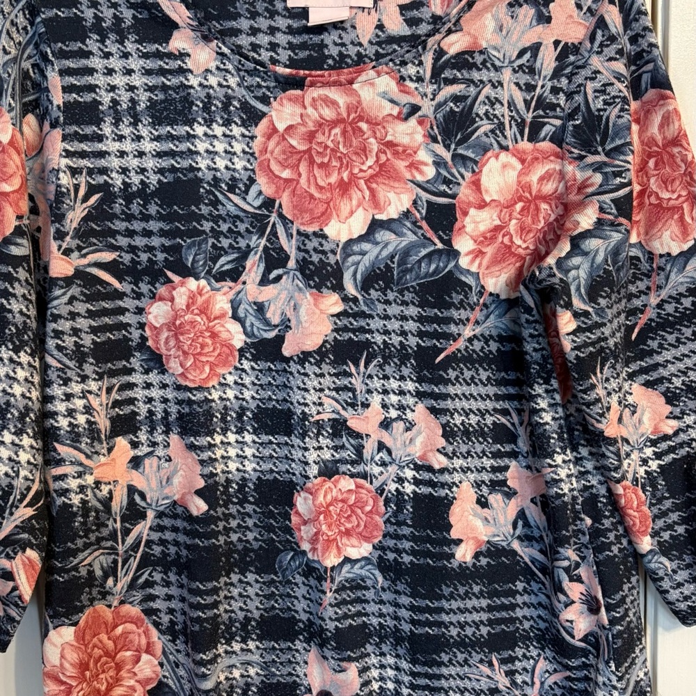 Allison Daley Ladies Print Knit Sz M